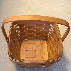 Longaberger Handwoven Napkin Basket - Natural Wood Finish - GUC
